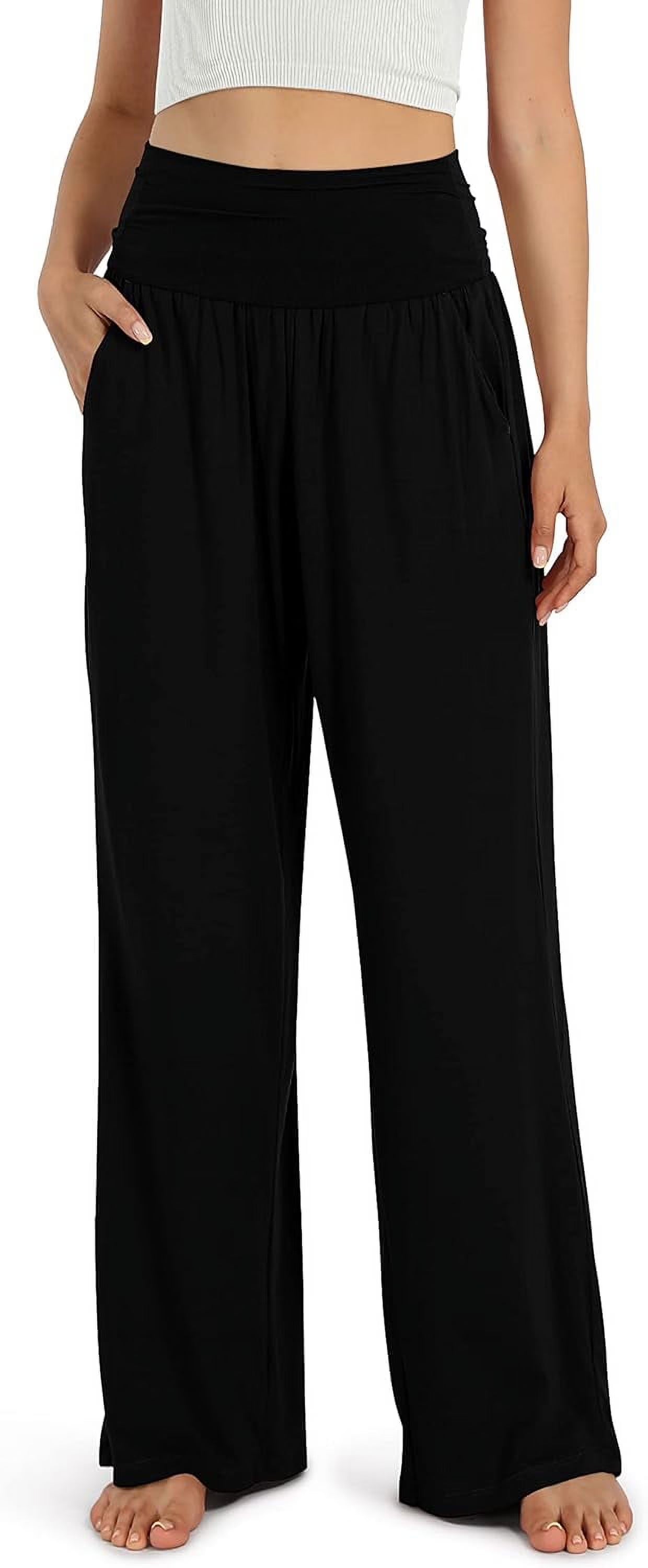 SOMER Women's Wide Leg Palazzo Lounge Pants with Pockets Light Weight Loose Comfy Casual Pajama Pants