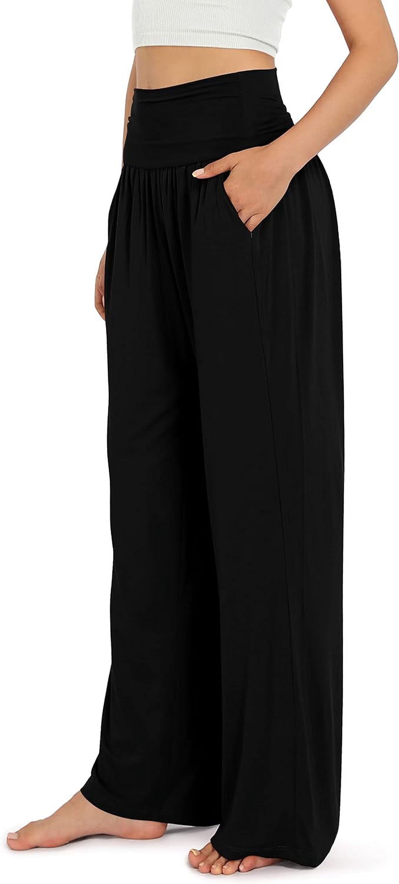 SOMER Women's Wide Leg Palazzo Lounge Pants with Pockets Light Weight Loose Comfy Casual Pajama Pants