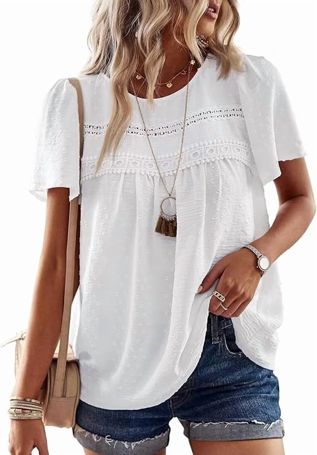 SOMER Women Tops Short Sleeve T-Shirts Summer Tops Soft Tunic V Neck Basic Blouses for Women Workout Spring Fashion 2026 Black