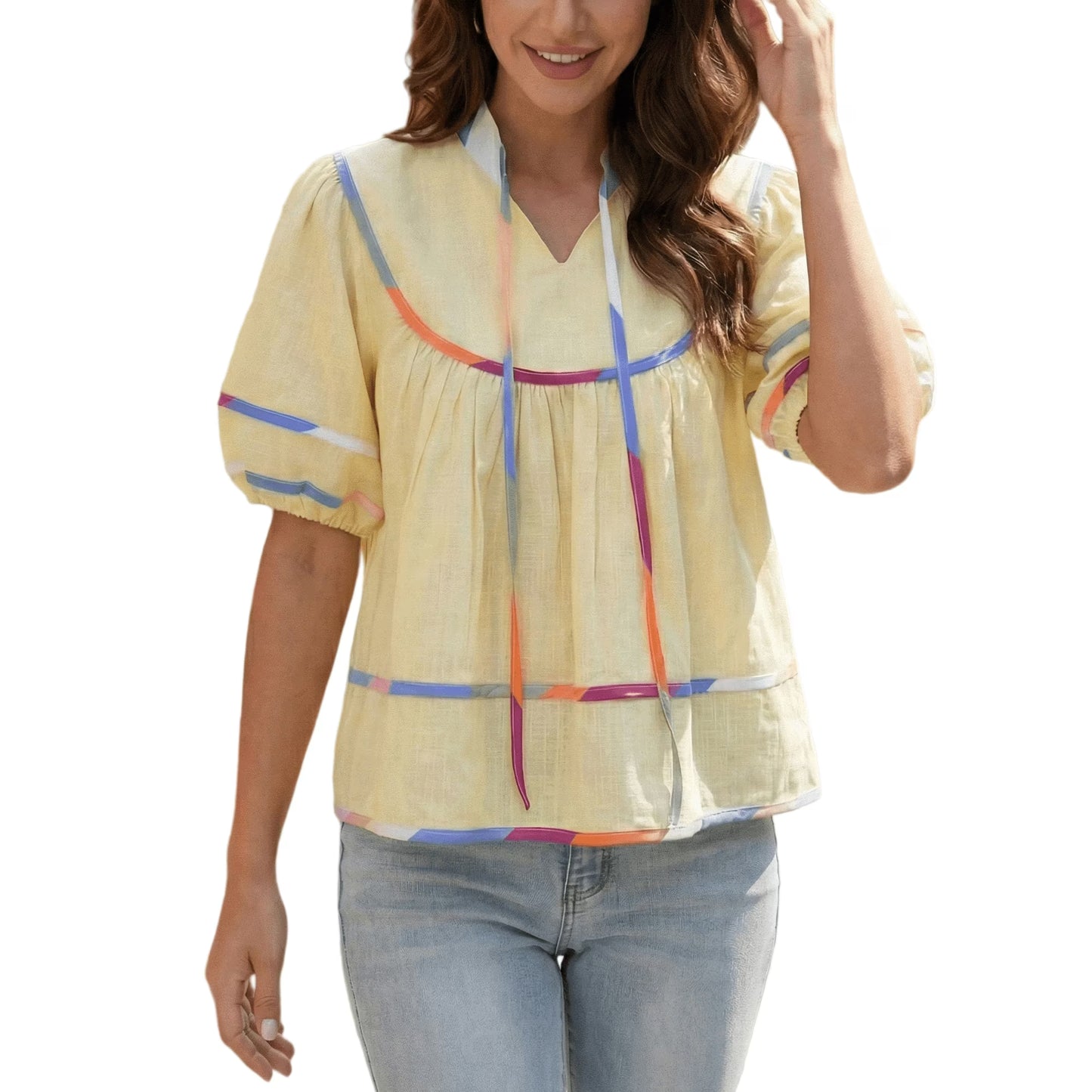 SOMER Women Tops Short Sleeve T-Shirts Summer Tops Soft Tunic V Neck Basic Blouses for Women Workout Spring Fashion 2026 Black