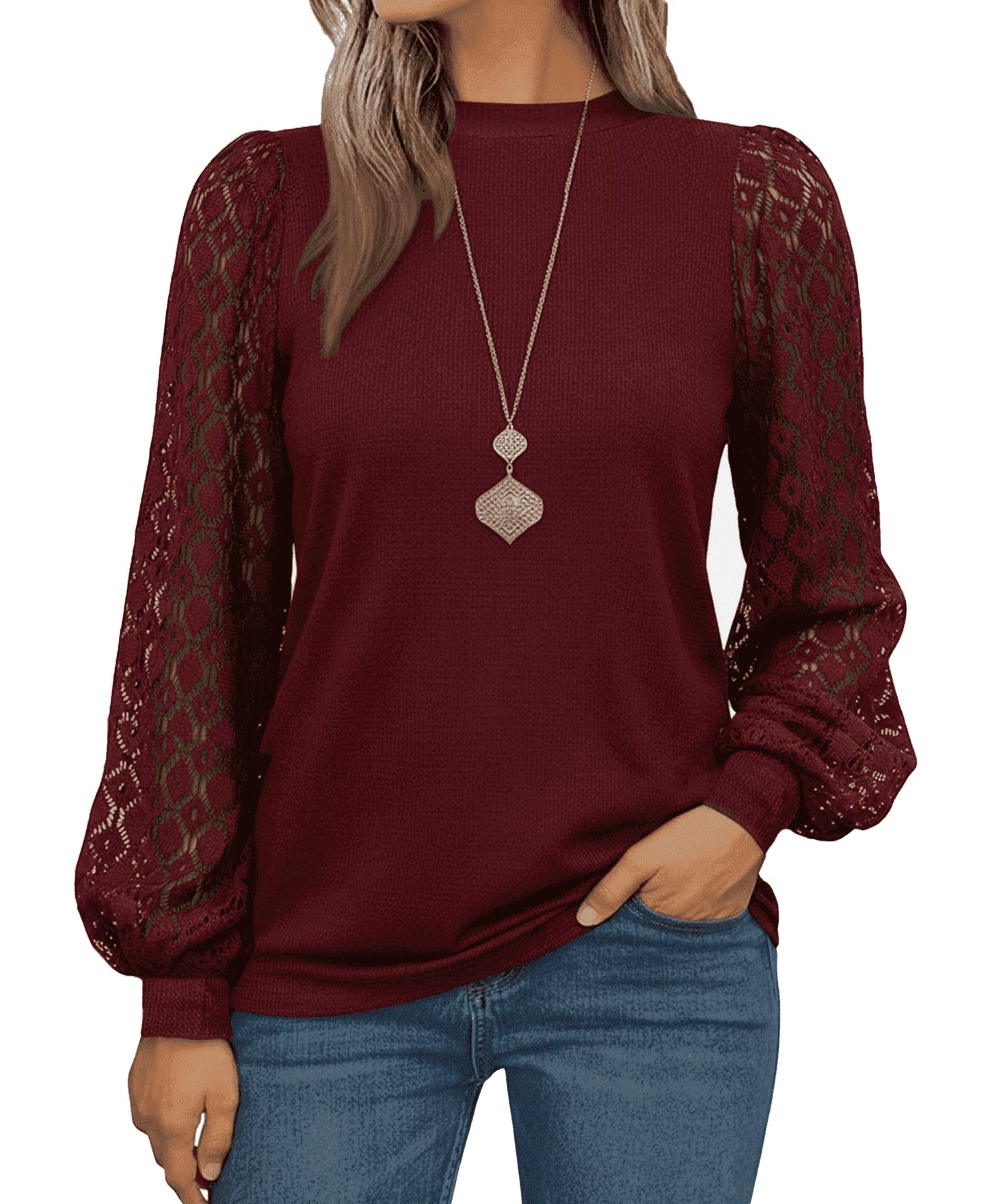 SOMER Tops for Women Dressy Casual Blouse Long Sleeve Floral Pleated Going Out Shirts,2025 Fall