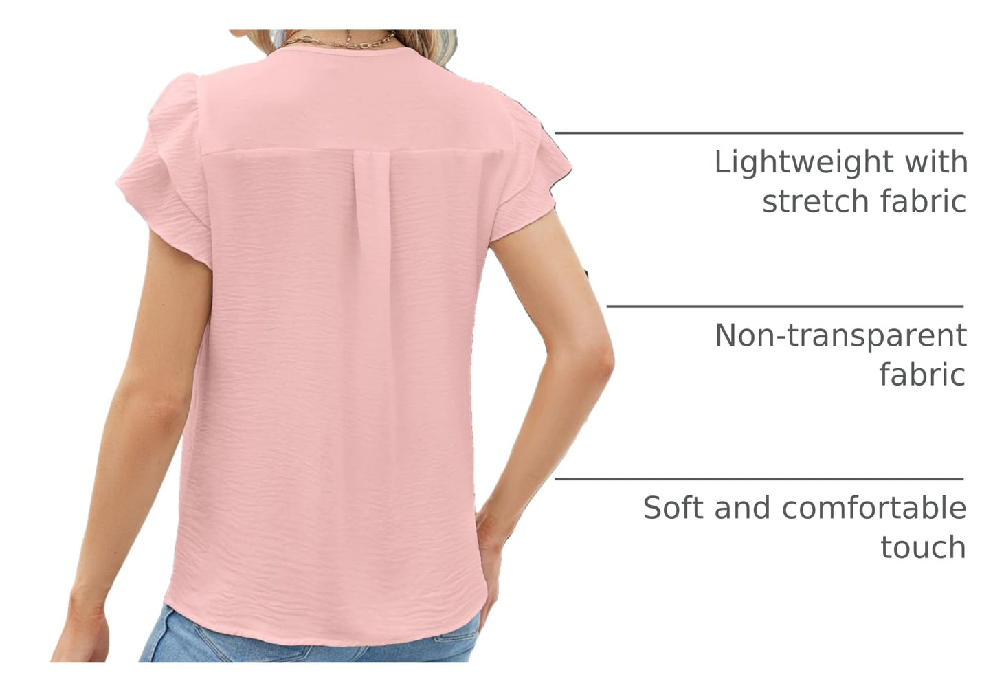 SOMER Womens Dressy Casual Shirts Short Sleeve V Neck Work Blouse Business Casual Summer Tops 2025