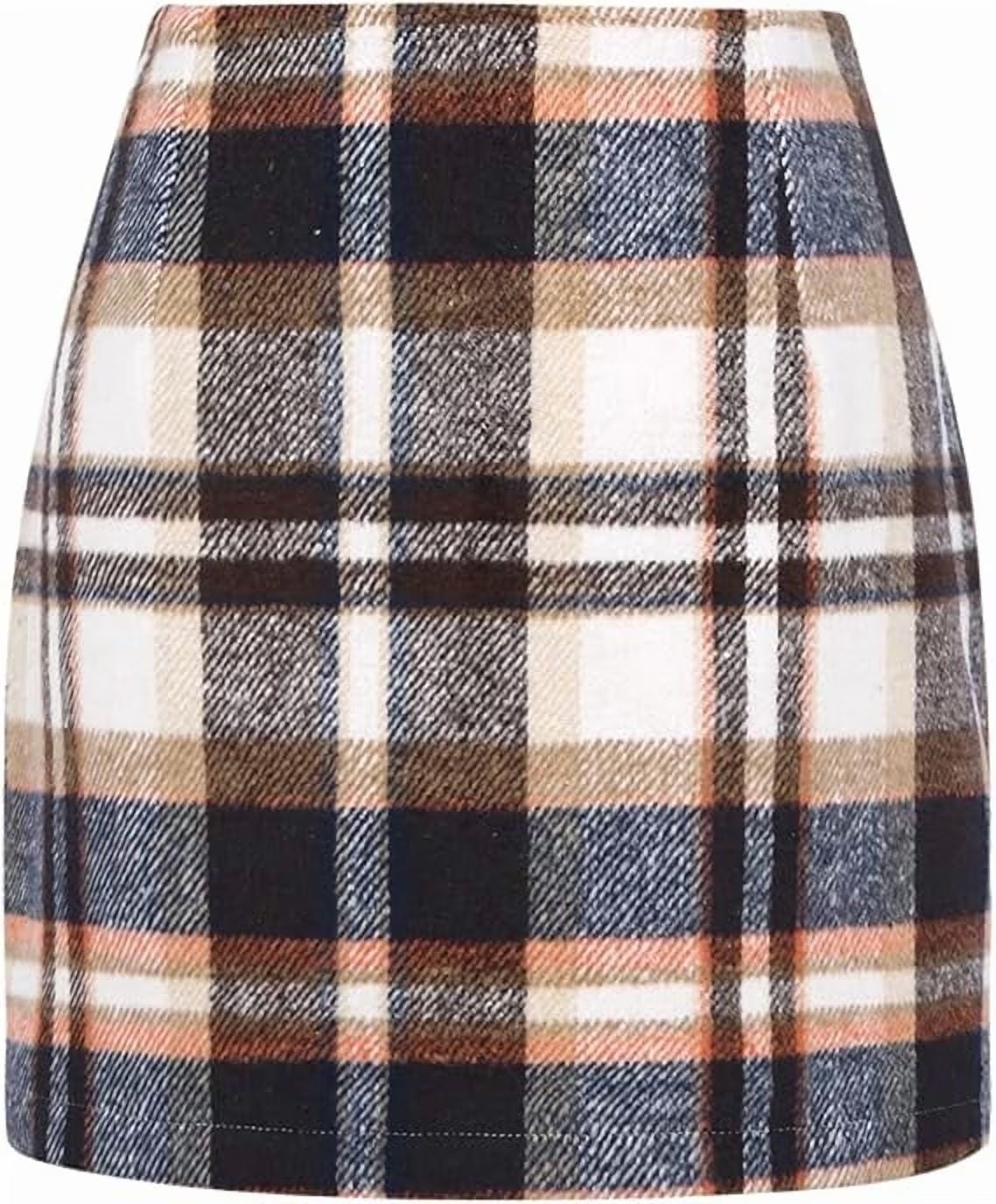 SOMER Women’s Plaid Skirt High Waist Mini Skirt Bodycon Pencil Short Skirts Casual Slim Fit Fall Fashion