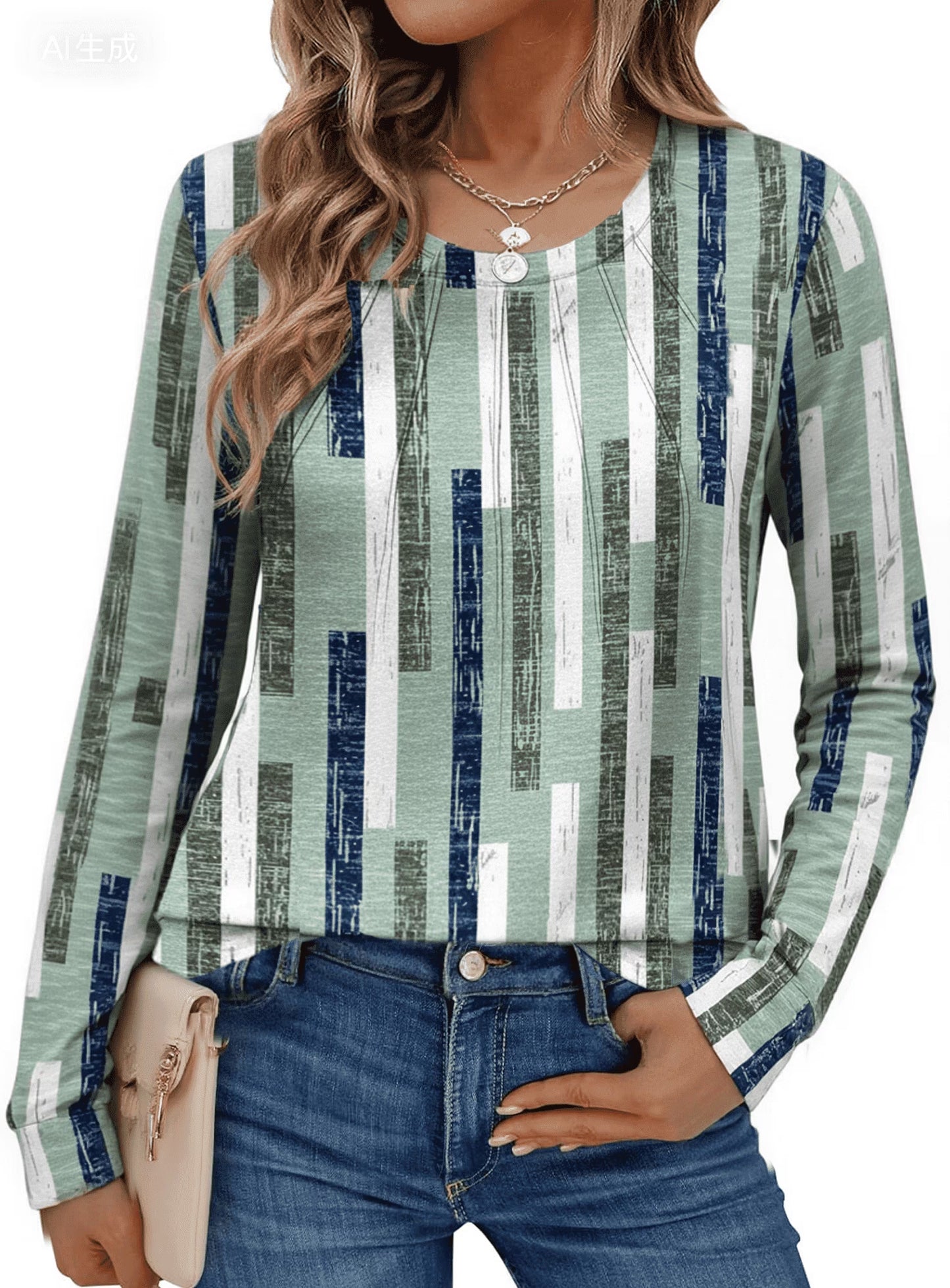SOMER Womens Long Sleeve Shirts Pleated Blouse Business Casual Dressy Work Tops Crew Neck 2025 Fall Fashion Trendy Clothes