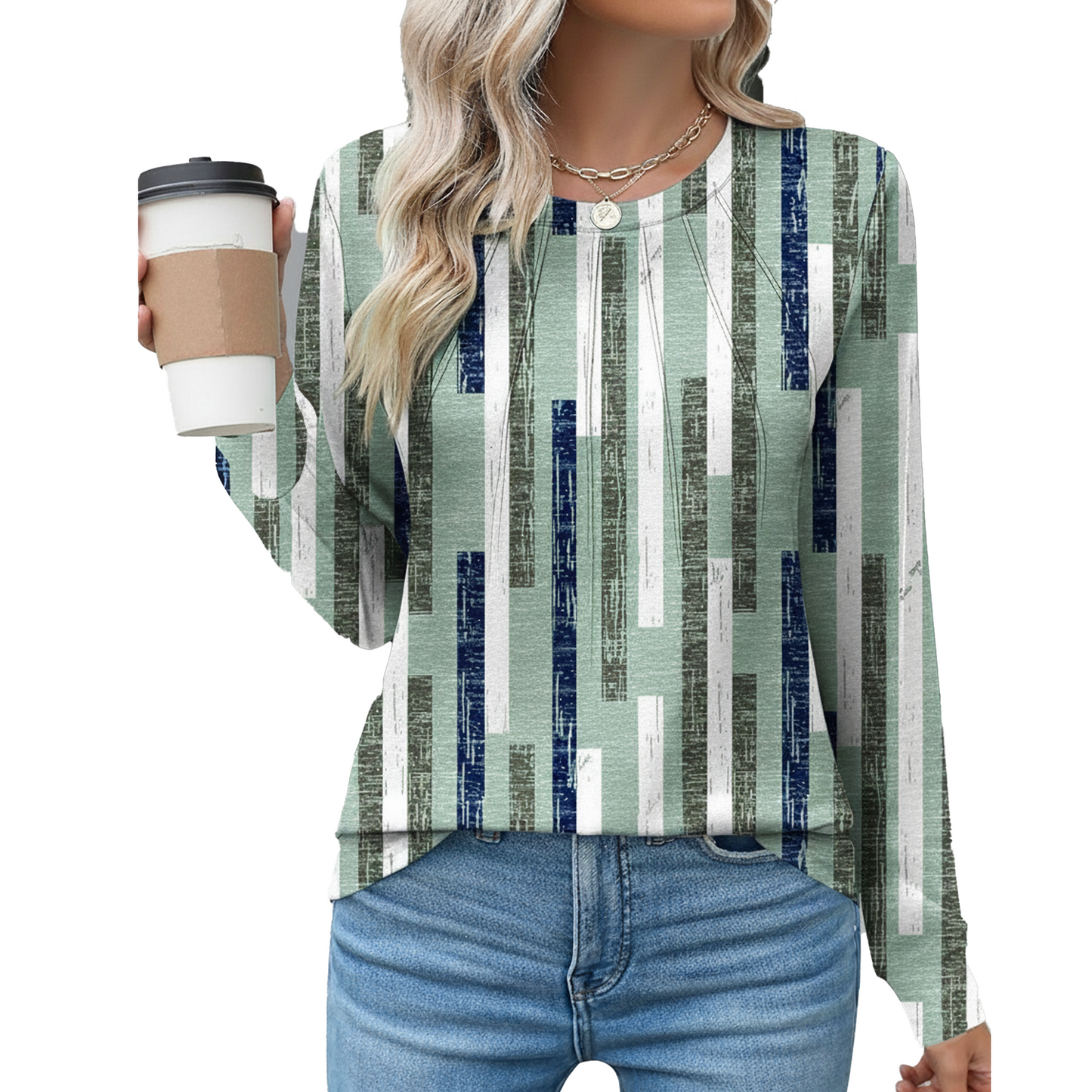 SOMER Womens Long Sleeve Shirts Pleated Blouse Business Casual Dressy Work Tops Crew Neck 2025 Fall Fashion Trendy Clothes