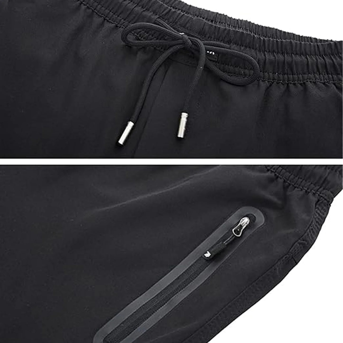 Men's Sweatpants Athletic Pants with Zipper Pockets Lightweight Hiking Exercise Pants Running Workout Sports Jogger Pants