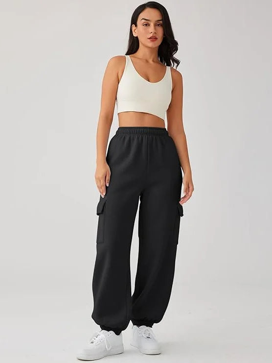 SOMER Womens Sweatpants Cargo Pants Joggers High Waisted Pants Jogging Running Casual Lounge Pants with Pockets