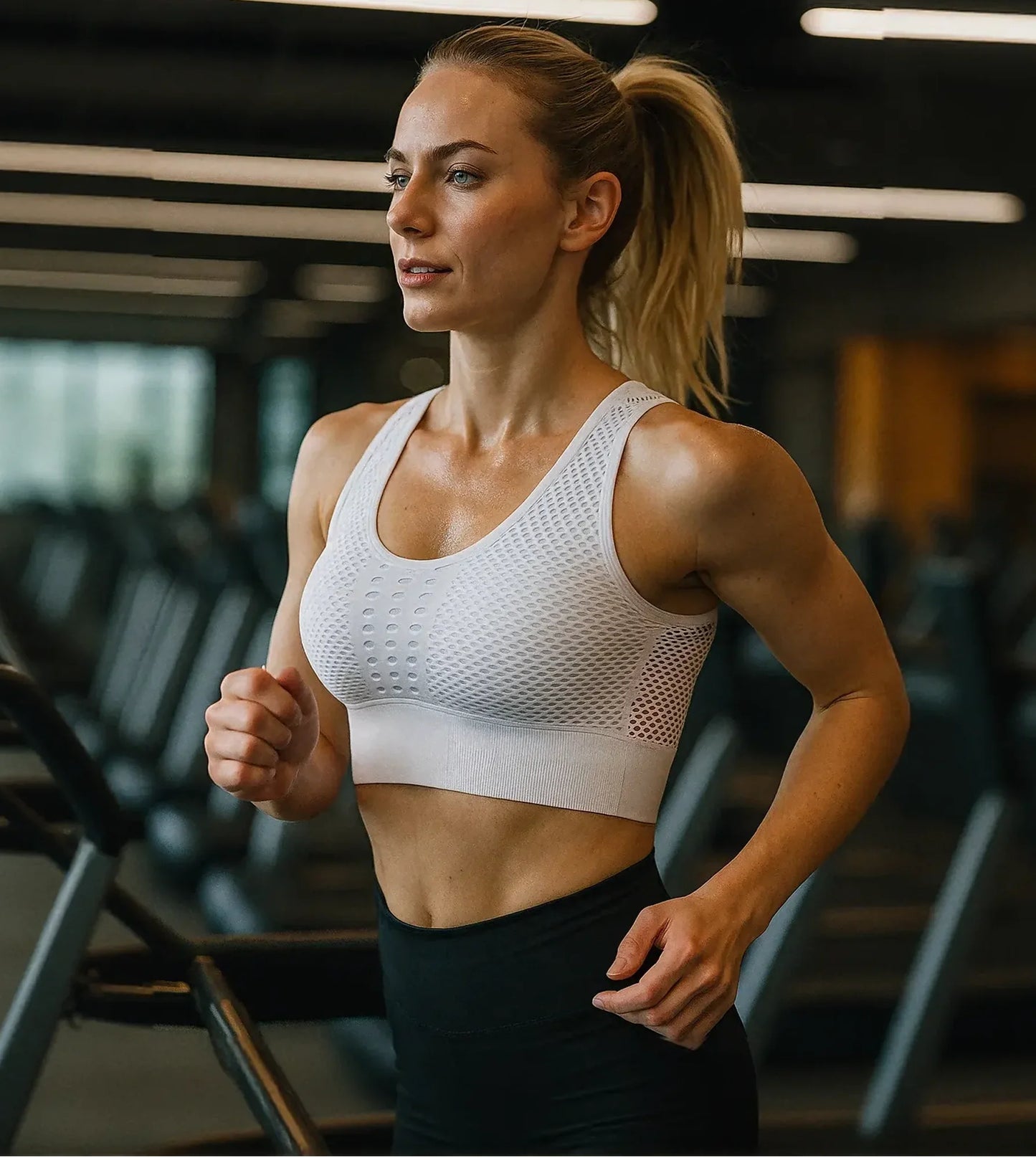 SOMER 2 Packs Sports Bras for Women, I Back Sports Bra Set Hollow Back Design Comfortable Sexy for Yoga Running (Black and White)