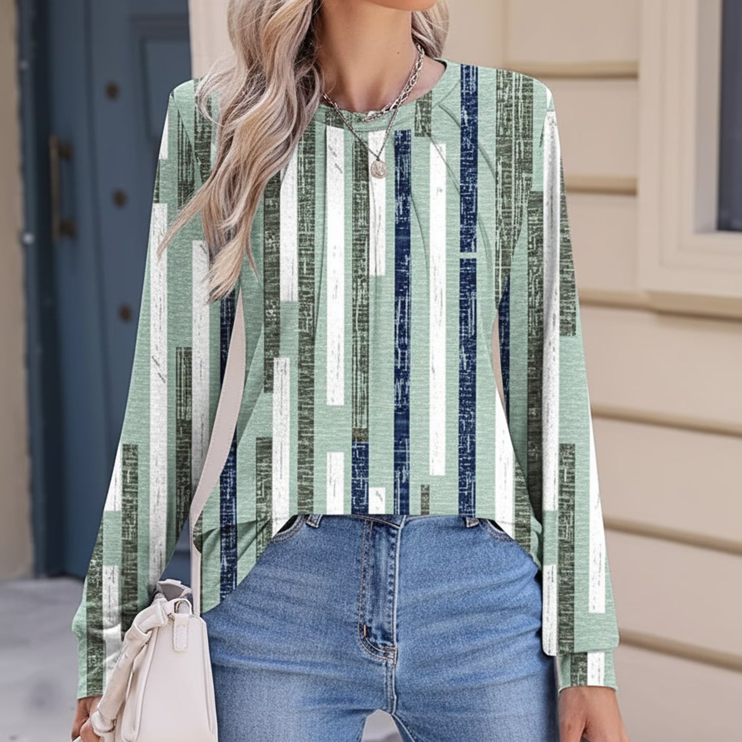SOMER Womens Long Sleeve Shirts Pleated Blouse Business Casual Dressy Work Tops Crew Neck 2025 Fall Fashion Trendy Clothes