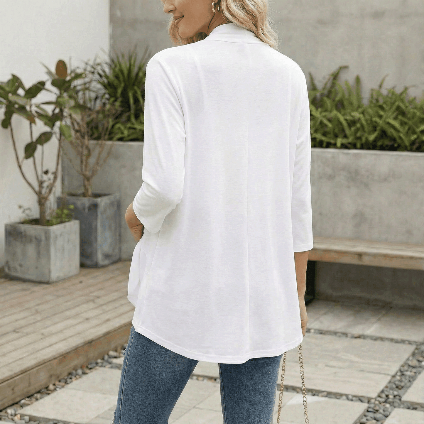 SOMER Women’s Summer Cardigan 3/4 Sleeve Casual Open Front Loose Fit Lightweight Cardigan for Spring Summer 2026 White Black