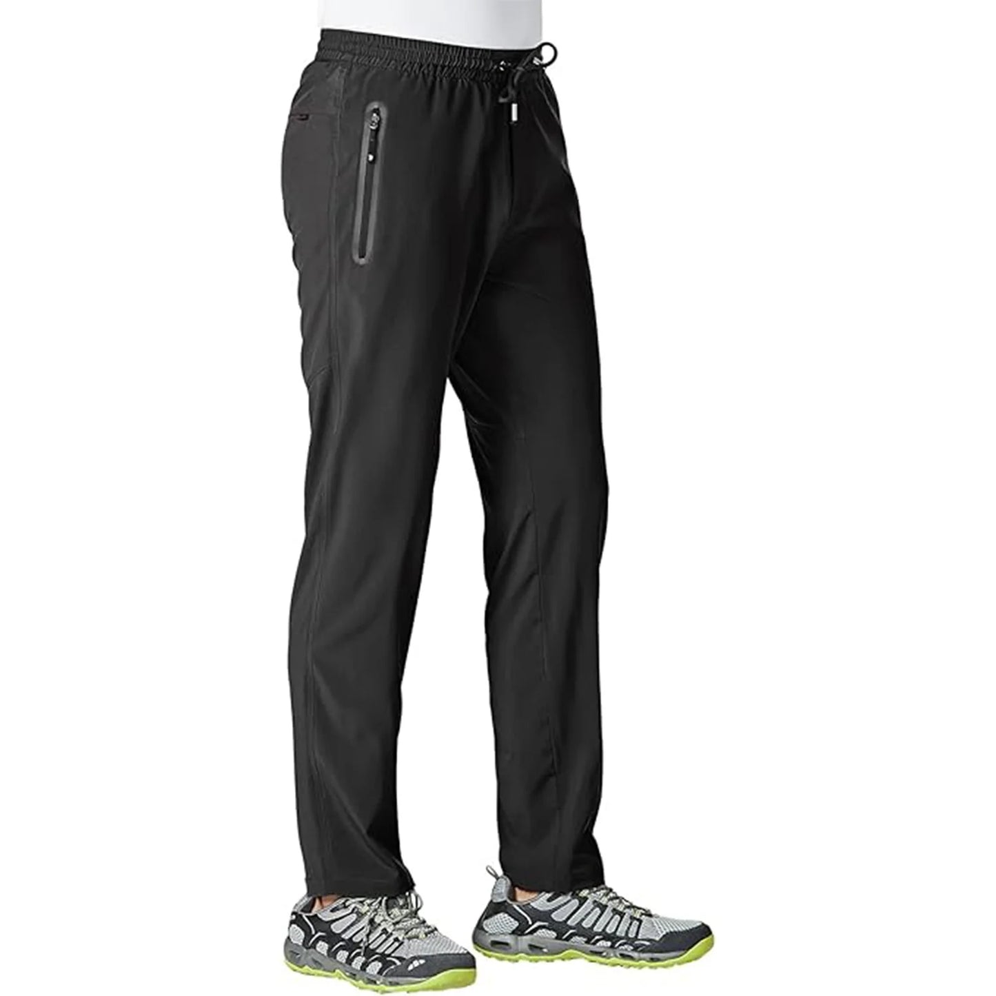 Men's Sweatpants Athletic Pants with Zipper Pockets Lightweight Hiking Exercise Pants Running Workout Sports Jogger Pants