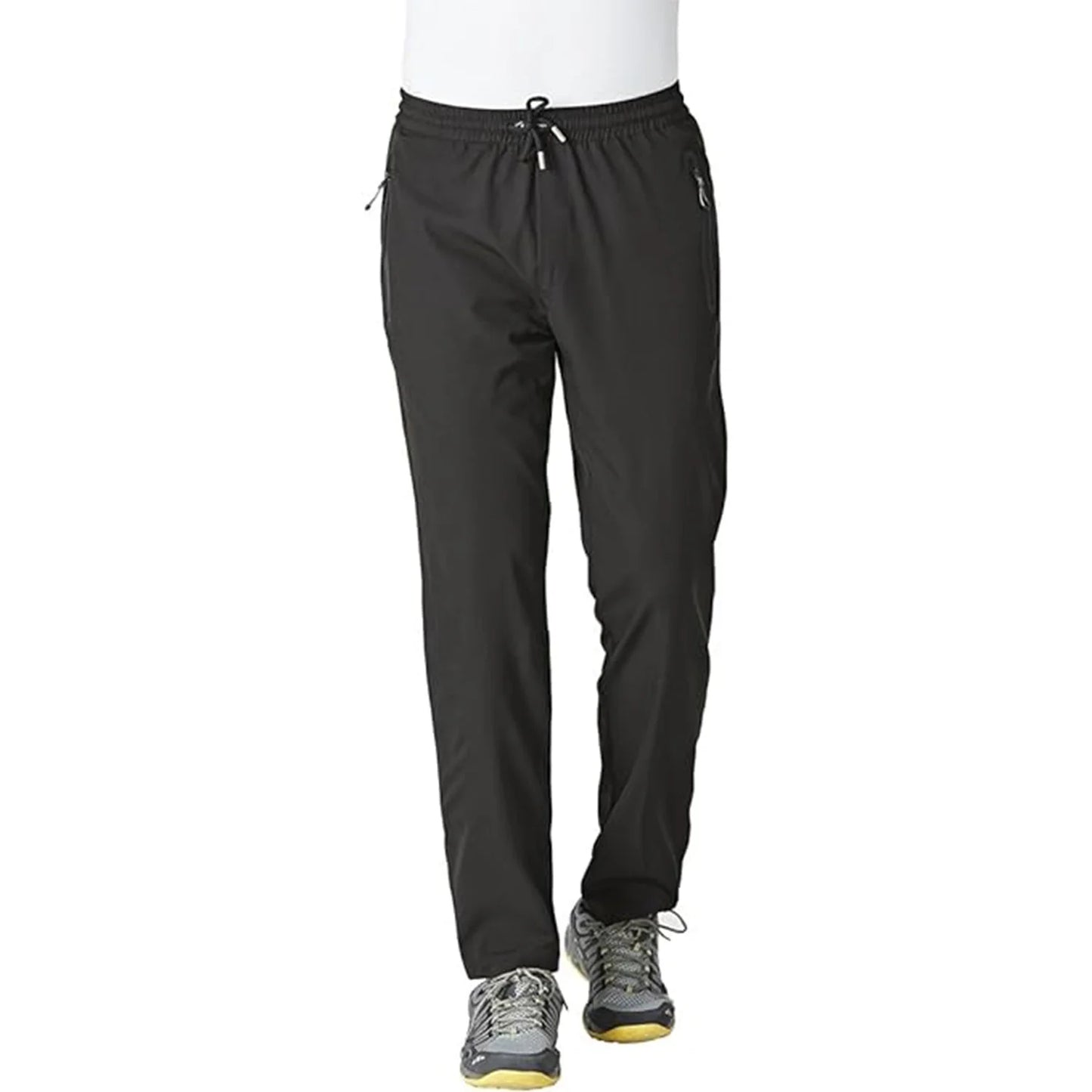 Men's Sweatpants Athletic Pants with Zipper Pockets Lightweight Hiking Exercise Pants Running Workout Sports Jogger Pants