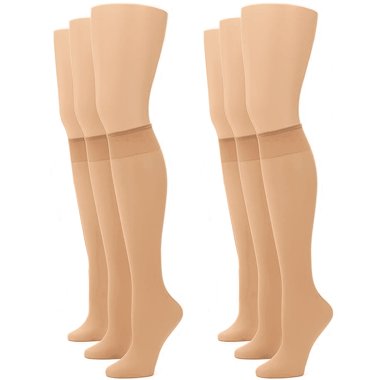 SOMER 3-Pair Knee High Sheer Stockings Silky Socks for women Breathable Comfort Fit High Stockings