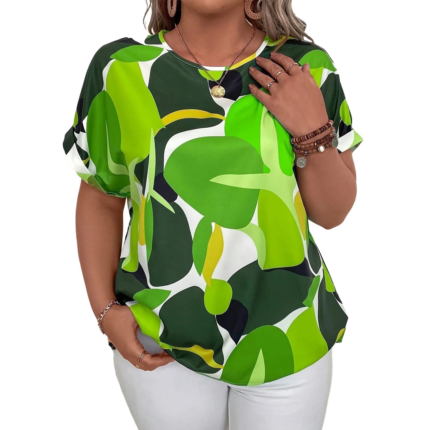 SOMER Plus Size Tops For Women Short Sleeve Women's Tops Casual T Shirts