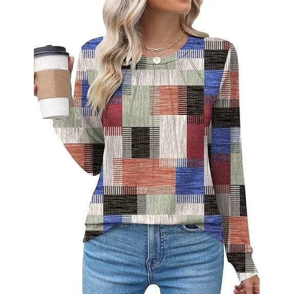 SOMER Womens Long Sleeve Shirts Pleated Blouse Business Casual Dressy Work Tops Crew Neck 2025 Fall Fashion Trendy Clothes