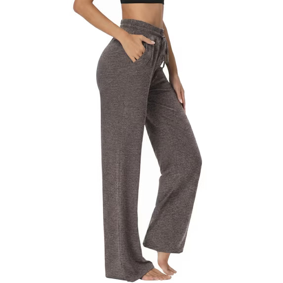 SOMER Womens Yoga Sweatpants Wide Leg Lounge Pajamas Pants Drawstring Workout Comfy Joggers Pants with Pockets