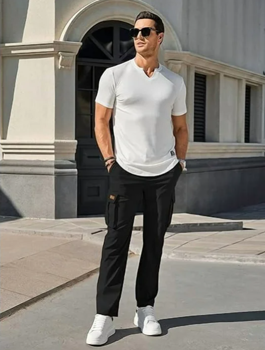 SOMER Men's Cargo Sweatpants Casual Workout Joggers Loose Athletic Pants for Men with Pockets