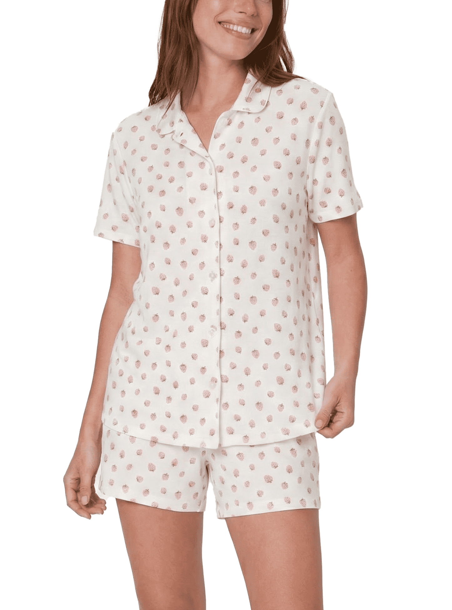 SOMER 2 Piece Lounge Set for Women Pajama Set Short Sleeve Tops and Shorts Soft Sleepwear, Chest Pocket