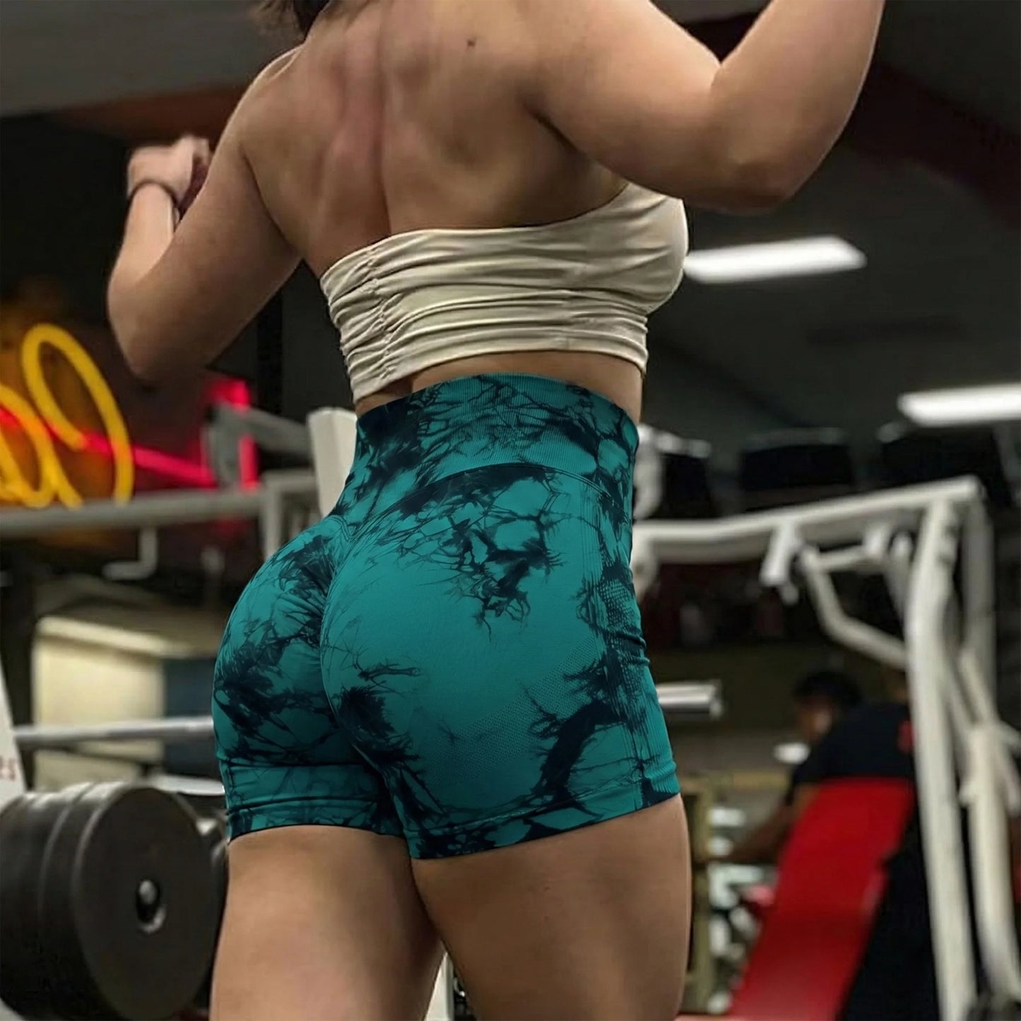 SOMER Women Gym Shorts Workout Biker Shorts Yoga Booty Shorts Scrunch Butt Lifting Seamless Shorts