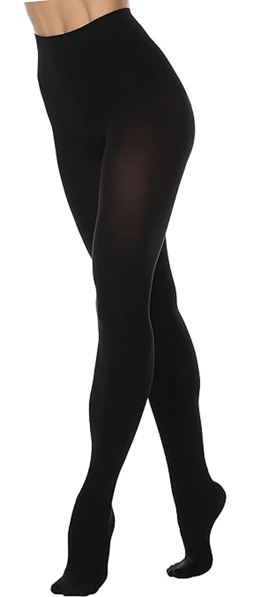 SOMER Tights for Women 2 Pair Set Pantyhose with Reinforced Toe Black Stockings Fashion Pantyhose Soft Opaque Tights