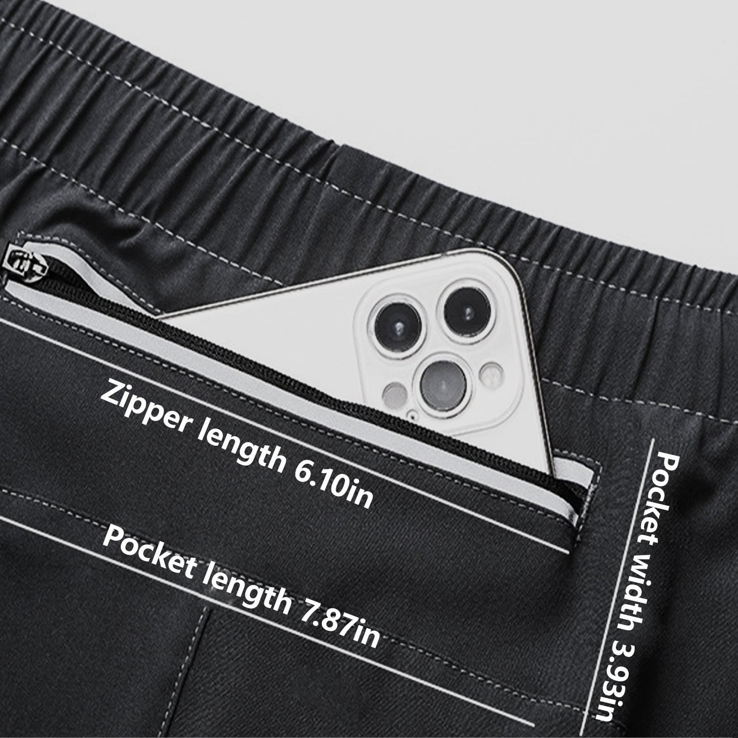 SOMER Mens Shorts 2 in 1 Gym Shorts Quick Dry Running Shorts for Men with Zipper Pockets and Drawstring Black Athletic Workout