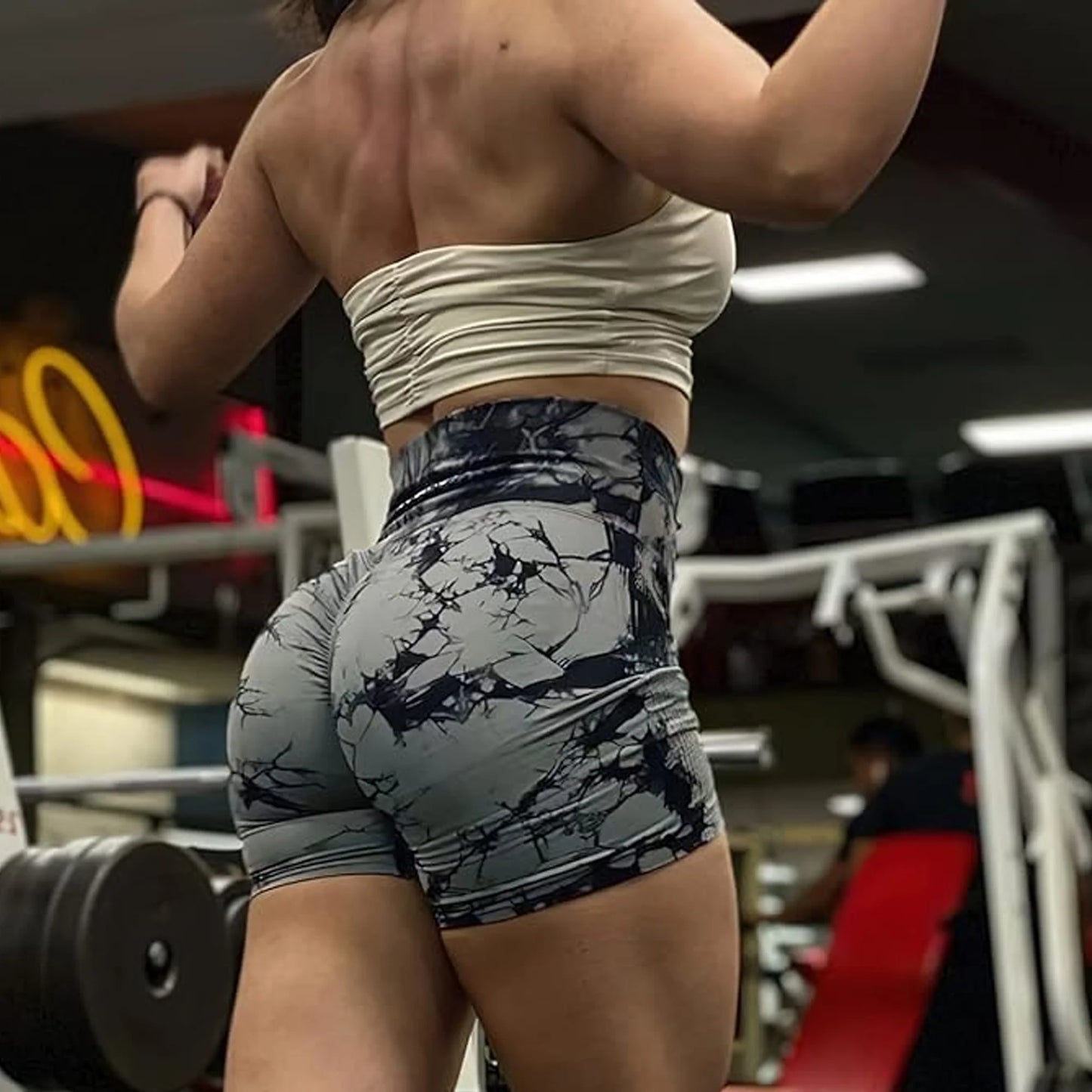 SOMER Women Gym Shorts Workout Biker Shorts Yoga Booty Shorts Scrunch Butt Lifting Seamless Shorts