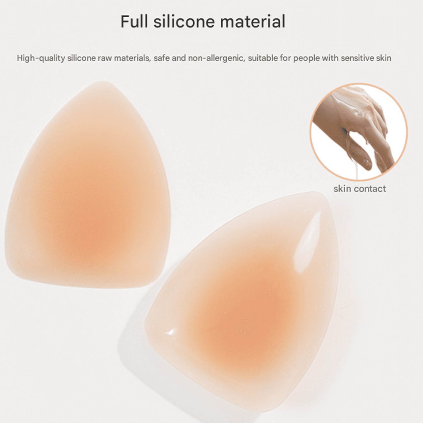 SOMER Sticky Bras Invisible Silicone Nipple Covers for Women Reusable Anti-Convex Strapless Bras for Women Triangle Comfort Light Adhesive Bra