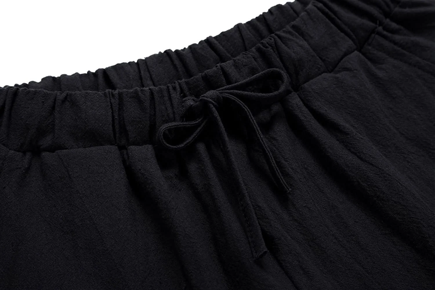 SOMER Pants for Women Flowy Casual Drawstring Waist Wide Leg Loose Cotton Linen Palazzo Pants with Pocket