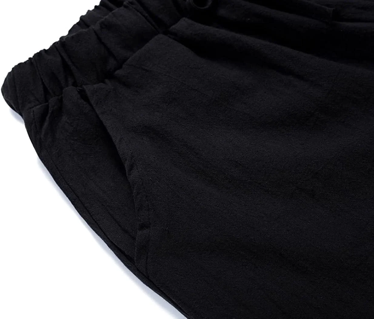 SOMER Pants for Women Flowy Casual Drawstring Waist Wide Leg Loose Cotton Linen Palazzo Pants with Pocket