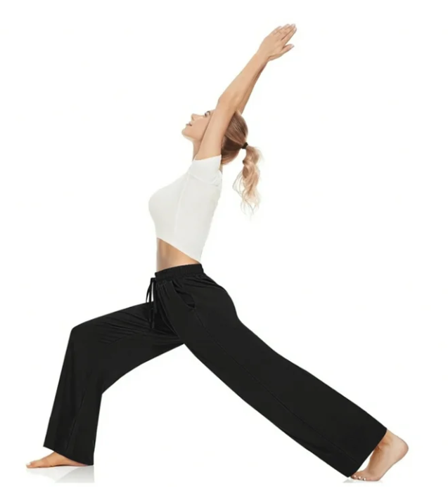 SOMER Womens Yoga Sweatpants Wide Leg Lounge Pajamas Pants Drawstring Workout Comfy Joggers Pants with Pockets