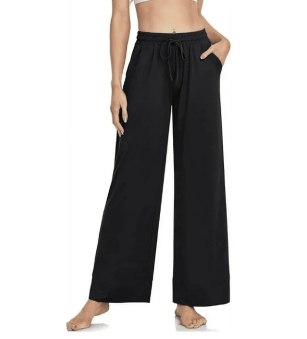 SOMER Womens Yoga Sweatpants Wide Leg Lounge Pajamas Pants Drawstring Workout Comfy Joggers Pants with Pockets