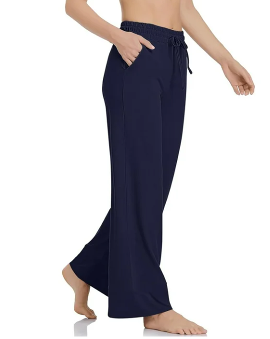 SOMER Womens Yoga Sweatpants Wide Leg Lounge Pajamas Pants Drawstring Workout Comfy Joggers Pants with Pockets