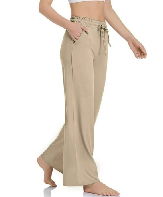 SOMER Womens Yoga Sweatpants Wide Leg Lounge Pajamas Pants Drawstring Workout Comfy Joggers Pants with Pockets