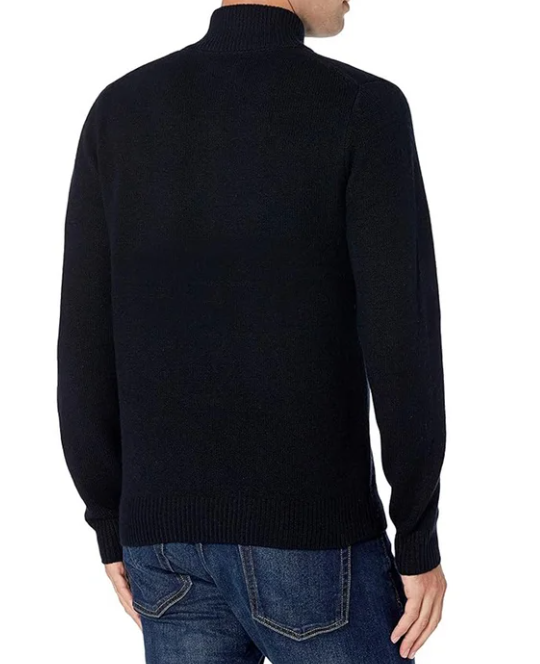 SOMER Men's Sweater Quarter Zip Mock Neck Sweaters for Men Slim Fit Long Sleeve Pullover Sweatshirts for Men Casual Lightweight Polo