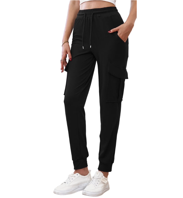 SOMER Women's Cargo Sweatpants Joggers Hiking Pants Lightweight Comfy Lounge Drawstring Workout Pants with Pockets