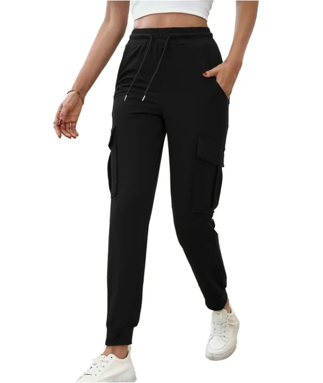 SOMER Women's Cargo Sweatpants Joggers Hiking Pants Lightweight Comfy Lounge Drawstring Workout Pants with Pockets