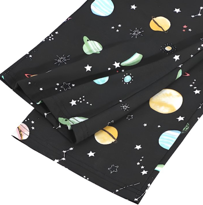 SOMER Womens Pajama Sets Cotton Pj Set Short Sleeve Top With Capri Pants Sleepwear 2 Piece Lounge Set